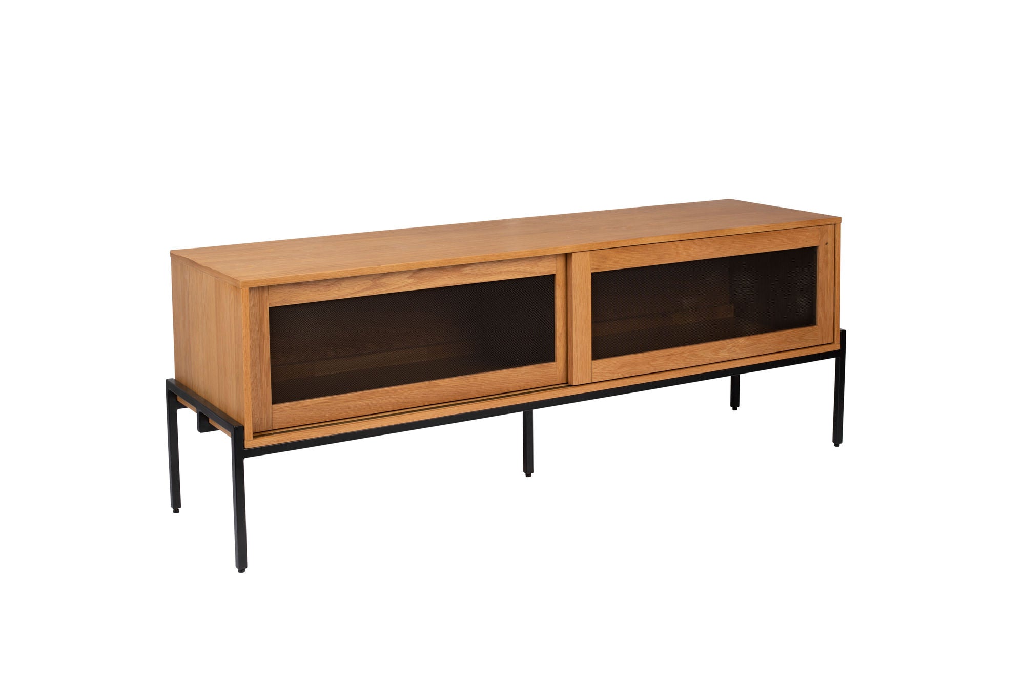Zuiver Hardy Natural Oak Wood Low Sideboard